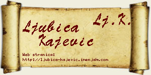 Ljubica Kajević vizit kartica